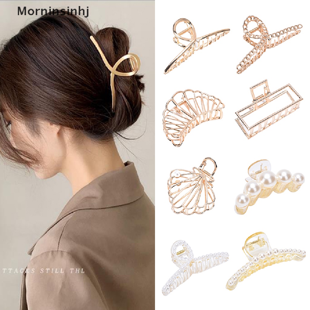 Mornin Wanita Hair Claw Clip Hair Crab Clamp Hairgrip Jepit Rambut Logam Aksesoris Rambut id