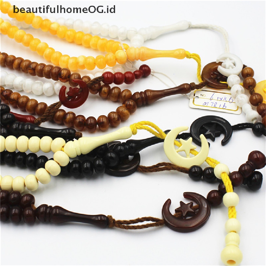 // Beautifulhomeog.id// Gelang Ramadhan tasbih Muslim Islami Allah Aksesoris 99Beads Gelang Hadiah **