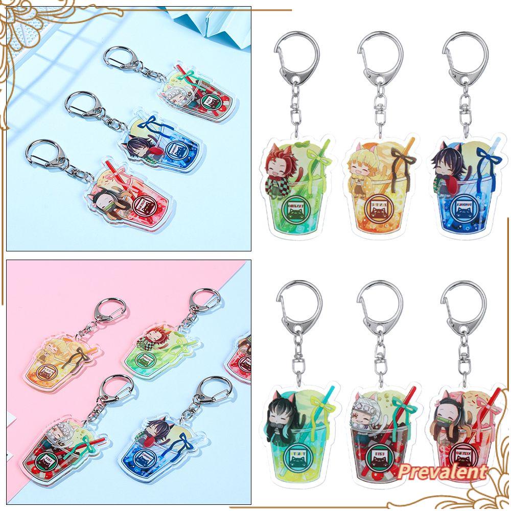 Preva Demon Slayer Keyring Pendant Gaya Baru Kartun Bahan Metal