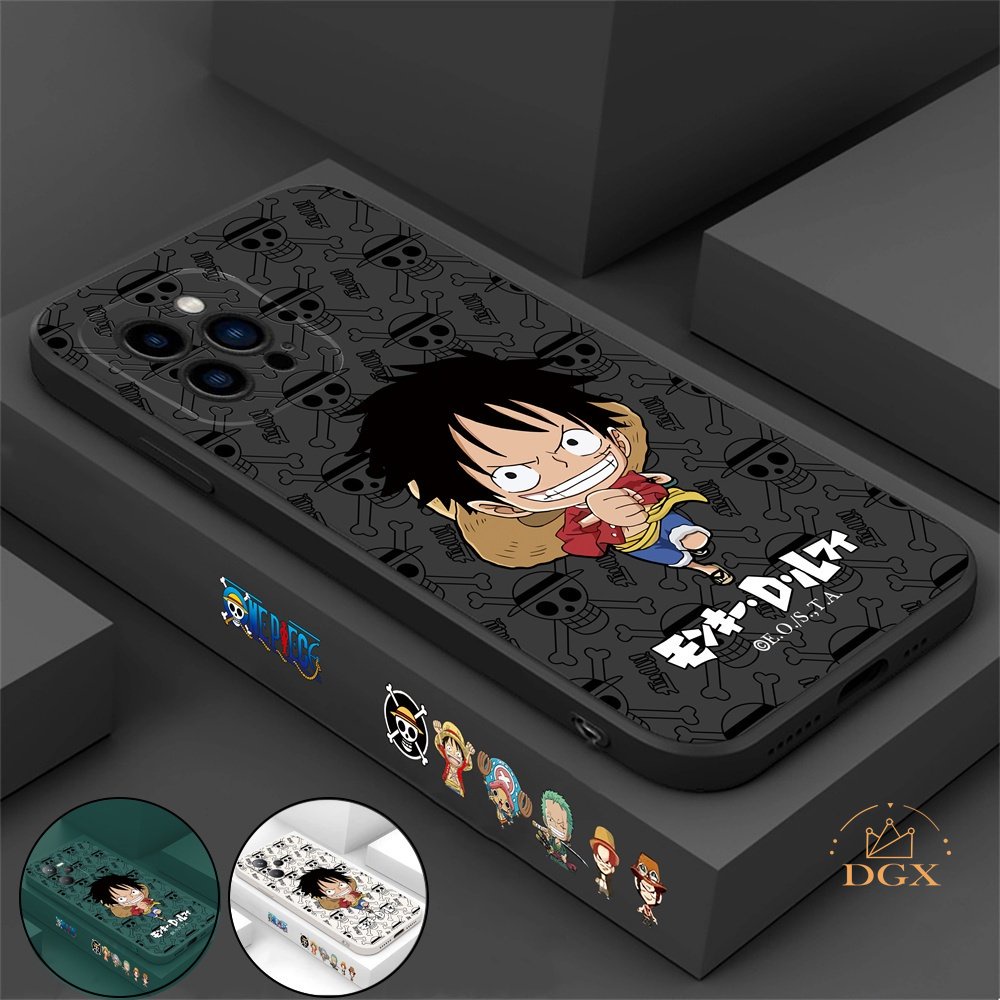 IPHONE Case Kompatibel Untuk Iphone14 Pro Max IPhone13 Pro Max IPhone11 IPhone12 IPhoneXR XS 6 6S 78 Plus SE 2020 One Piece Luffy Lembut Silikon Phone Case Cover DGX