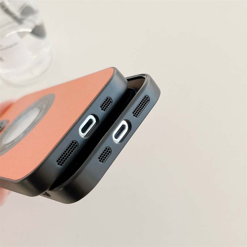 IPHONE Lensa Penyerapan Magnetik Kulit Polos Gaya Dan Sederhana Melindungi Penuh Casing Ponsel Untuk Iphone14 13 12 11 Pro Max Plus Penutup Belakang Jatuh Dan Tahan Guncangan