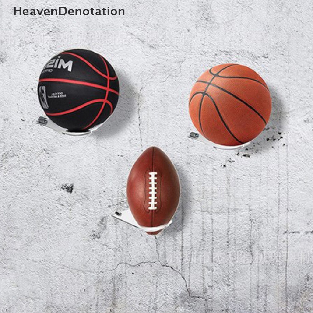 [HeavenDenotation] Stand Display Sepak Bola Akrilik Basket Penyangga Bola Dinding Menahan HDV