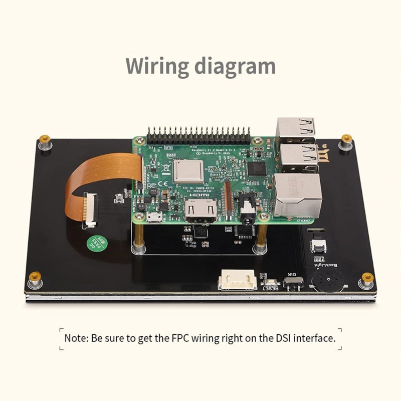 Zzz Upgraded PITFT50 V2.0 TFT LCD Display Screen 800x480 Untuk RaspberryPi 4.3 2 3D Printer Controller Aksesori LCD Scree