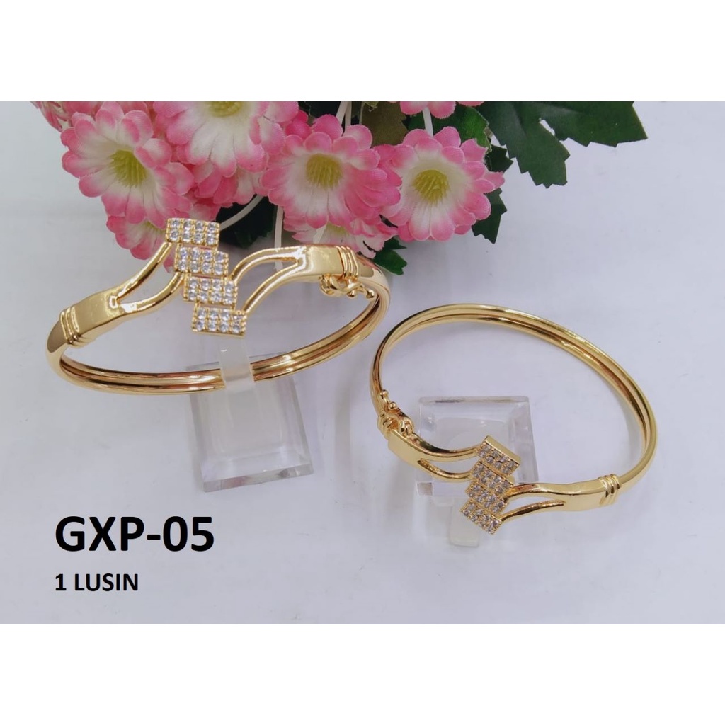 GELANG XP EMAS GOLD 4 KOTAK DIAM TERMURAH / DUNIA GELANG TERBARU