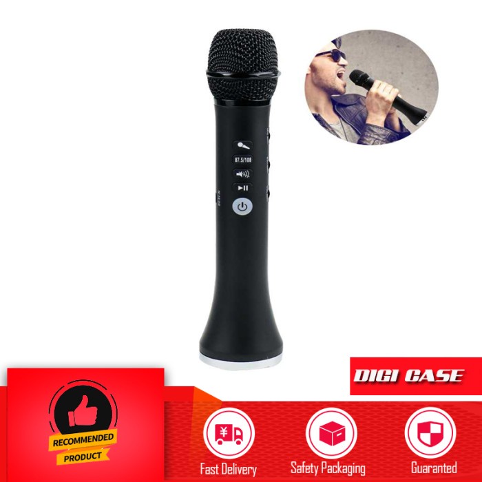 Mic Mikrofon Speaker Karaoke Wireless Bluetooth Portable L-698