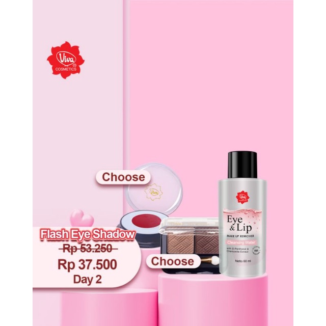 Paket 1 Eye Shadow Duo 1 Eye Shadow Cream  1 Eye &amp; Lip Remover 60 mL