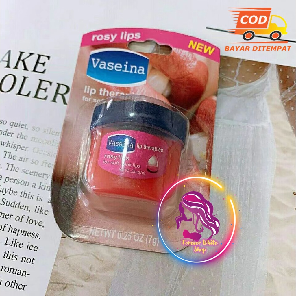 Petroleum Jelly Lip Therapies Rosy Lips SOFT PINK USA / Lip Balm Pelembab Bibir Pemerah Bibir Pink K