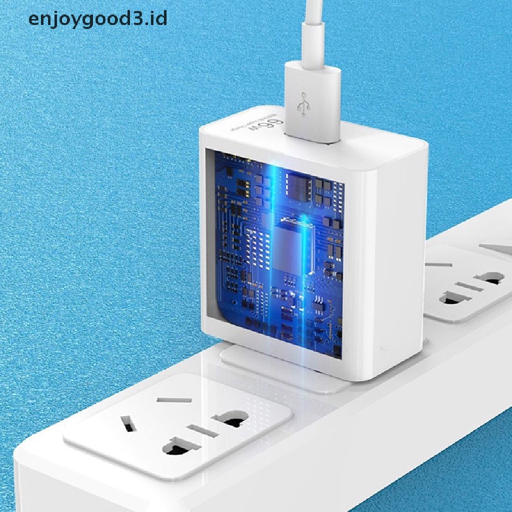 【 Rready Stock 】 Super Charger QC3.0 66W USB Charger Universal Phone Charger Plug Power Wall Travel Adapter For Huawei Mate 40 Pro HONOR V40 （ ID ）