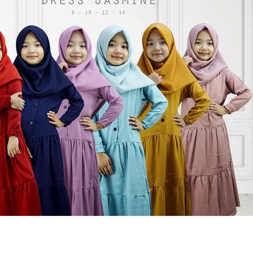 ➫ Baju Muslim Anak Gamis Anak Perempuan Baju Muslim Anak Usia7-13th Baju Muslim Anak Tanggung ✾