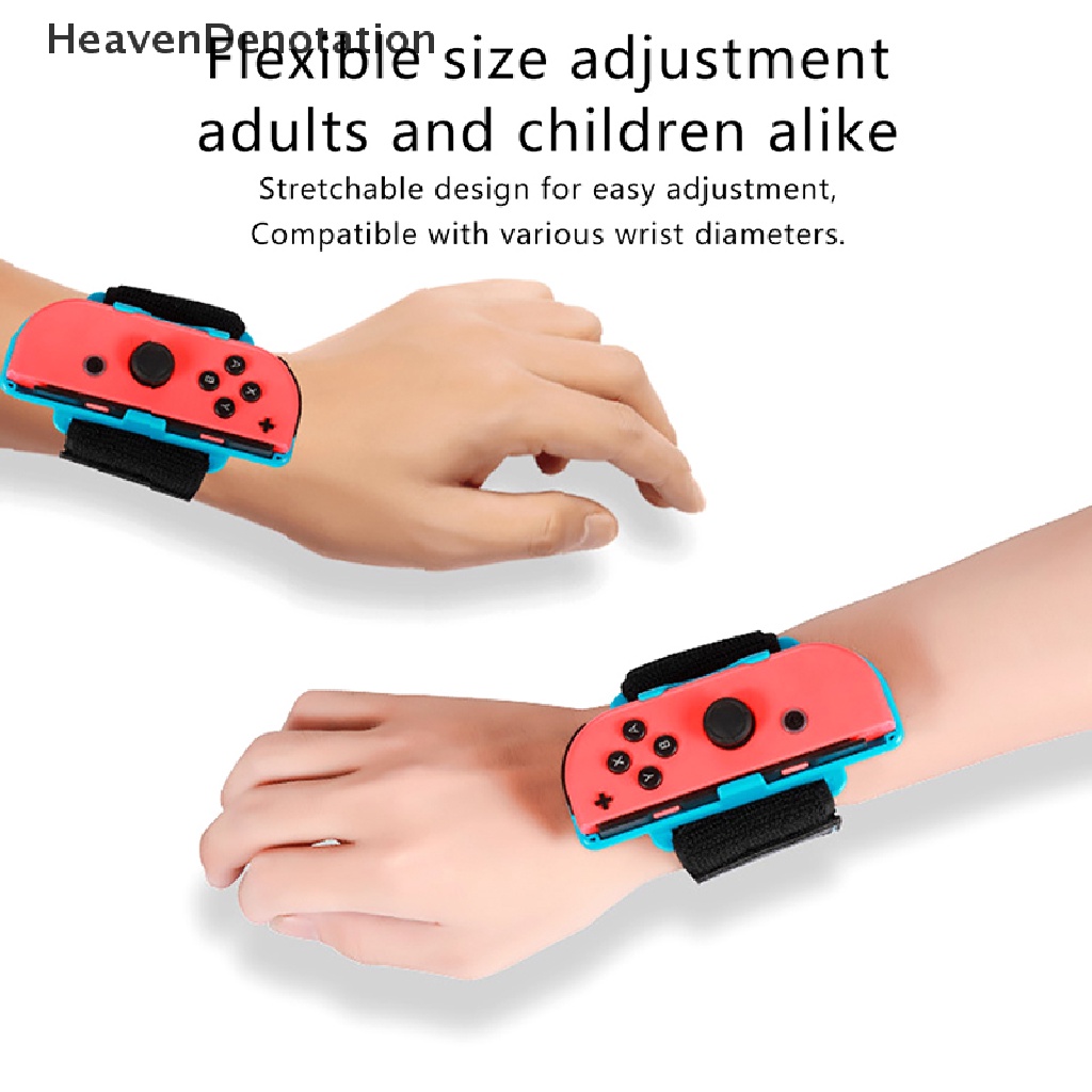 [HeavenDenotation] 2pcs Kontrol Gerak Aksesoris Game Ban Lengan Adjustable Elastis Gelang Saklar Menari Gelang NS Joypad Gelang Untuk Switch HDV