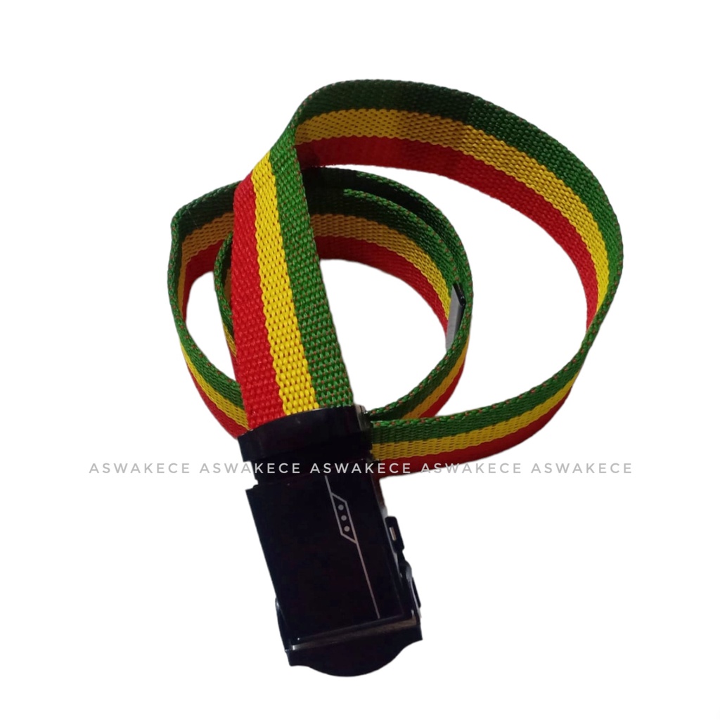 Gesper Pria Ikat Pinggang Bahan Kanvas Jepit