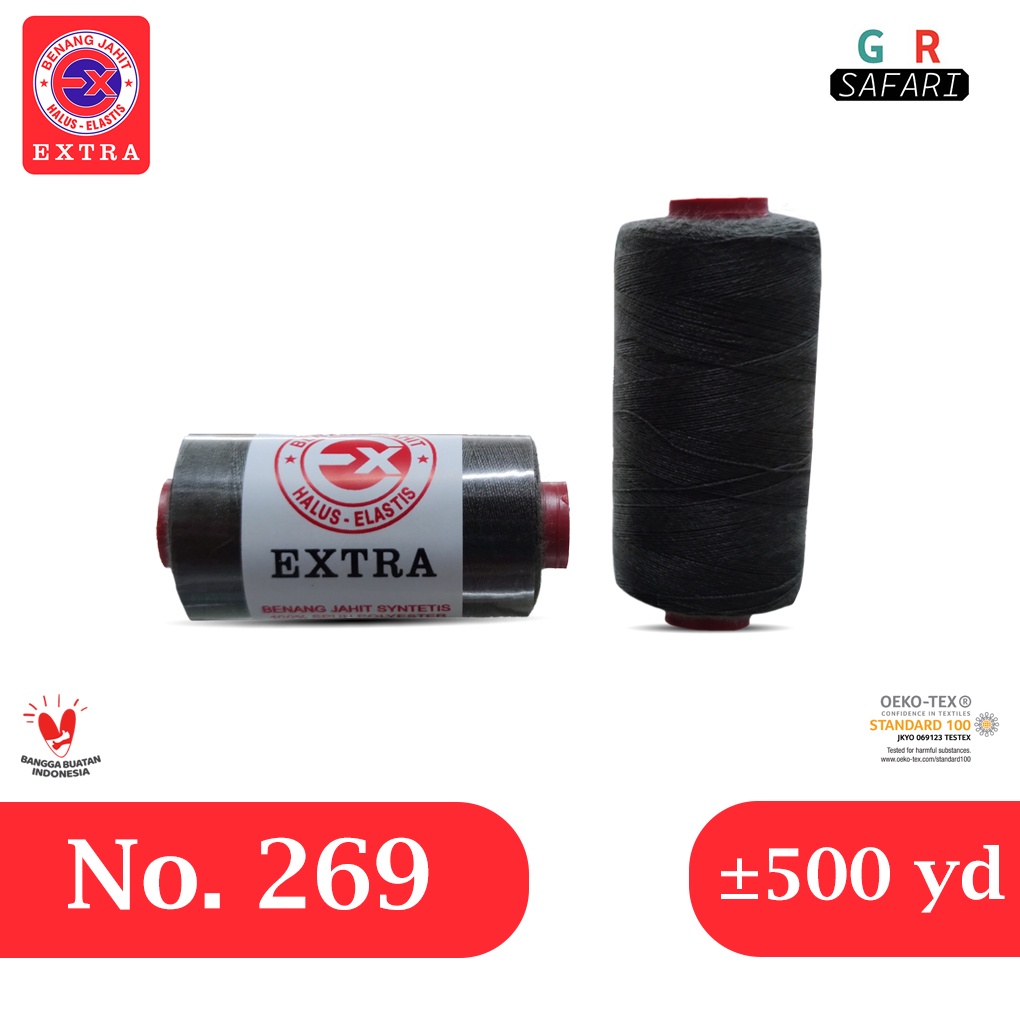 Benang Jahit Extra Warna Hijau No. 269 - 500yard