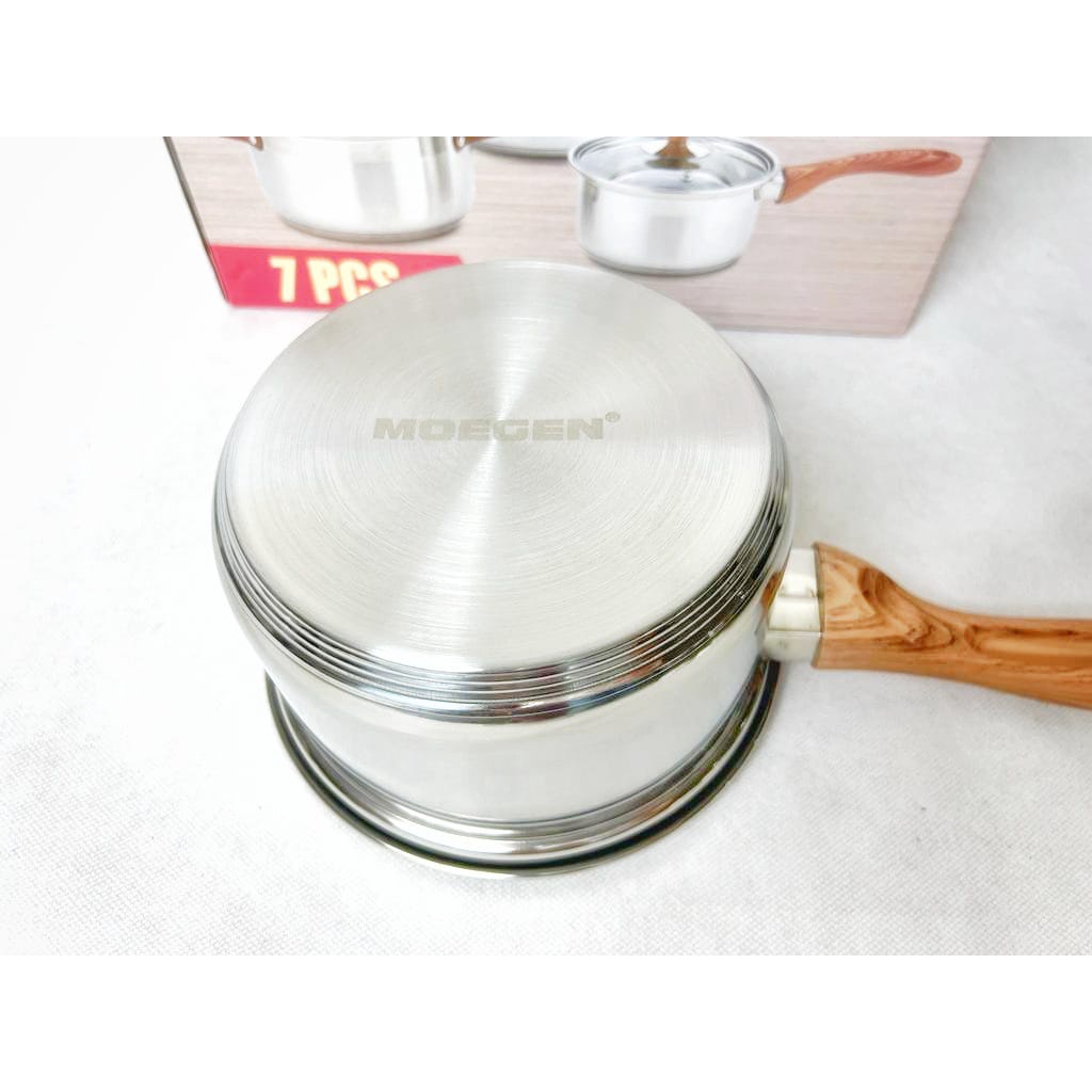 MOEGEN GERMANY 7 PCS COOKWARE STAINLESS STEEL ORIGINAL PANCI SET