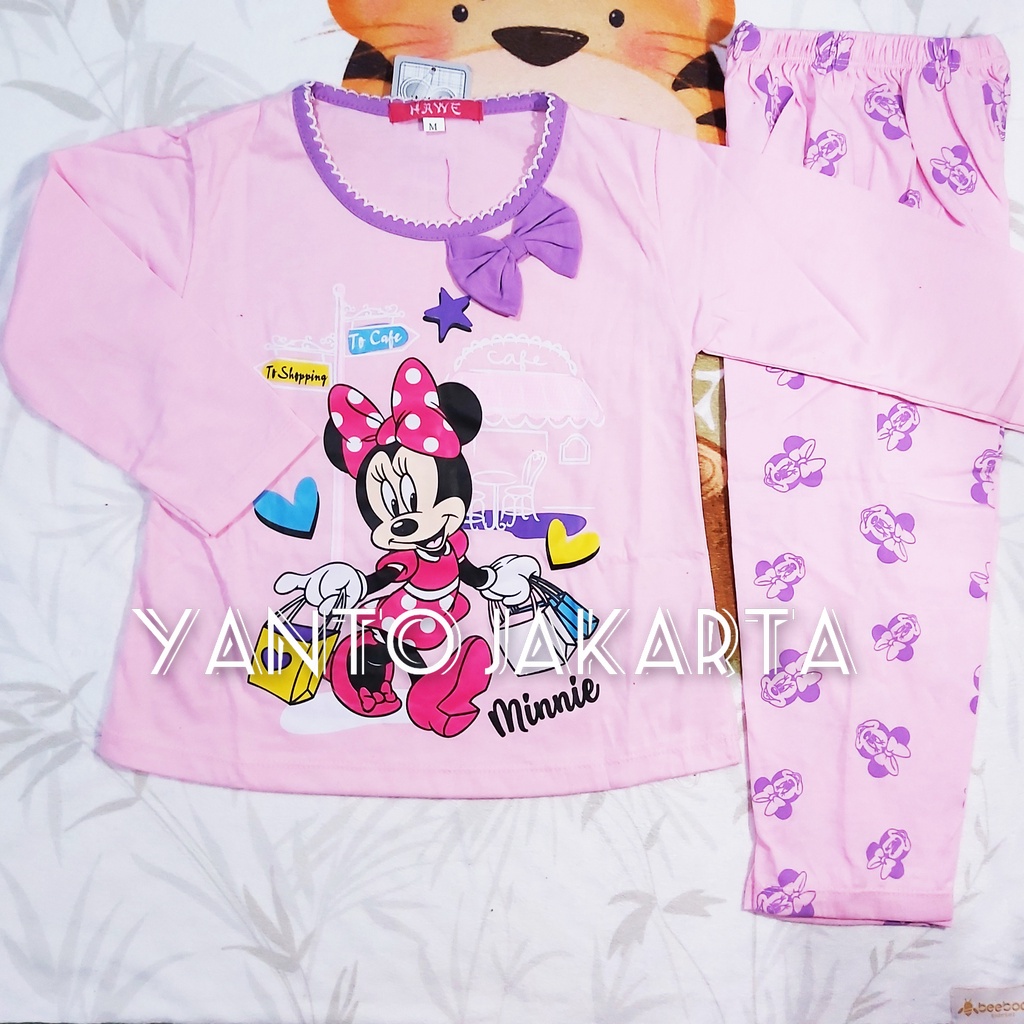 BAJU TIDUR ANAK PEREMPUAN KARAKTER MINNIE SHOPPING