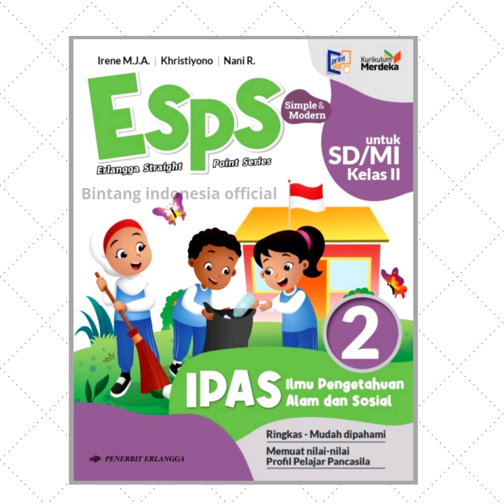 Buku Pelajaran ESPS IPAS Kelas 1.2.4 &amp; 5 Kurikulum Merdeka Erlangga