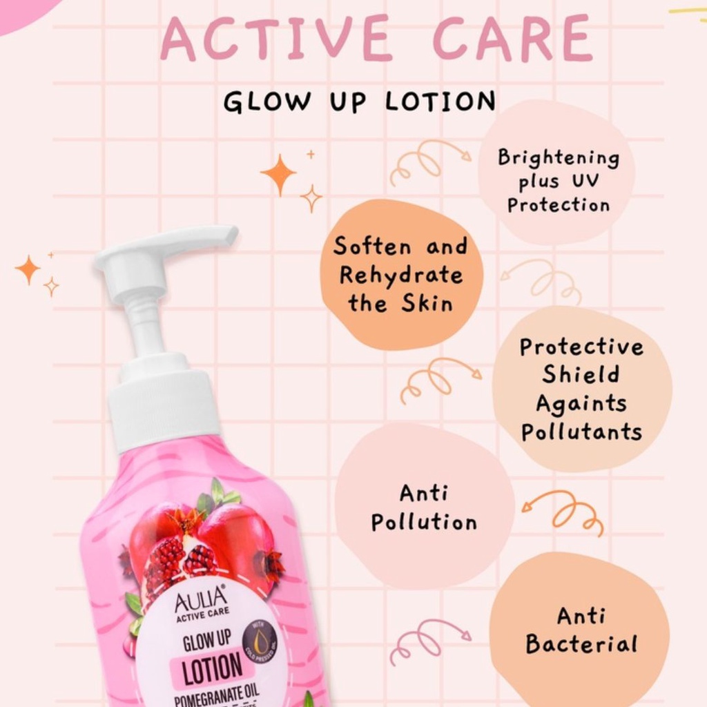 ★ BB ★ AULIA Glow Up Lotion Active Body Care 300ml - [ With  Brightening plus UV Protection ] - Body Lotion