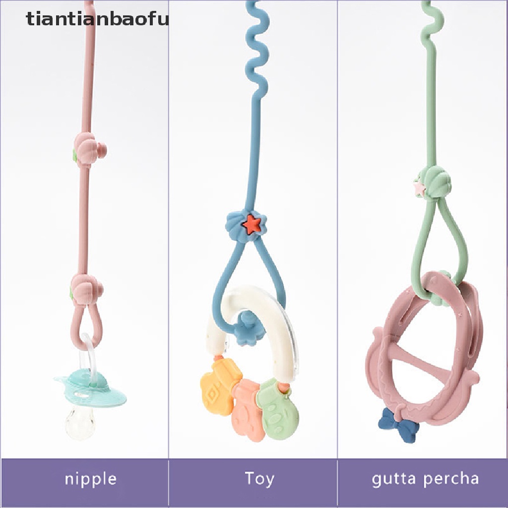 [tiantianbaofu] Silikon Lembut Anti Hilang Anti-Drop Rantai Tali Adjustable Dot Dan Bayi Aksesoris Botol Cangkir Rantai Mainan Tali Stroller Aksesoris Balita Menyusui Barang Bouti