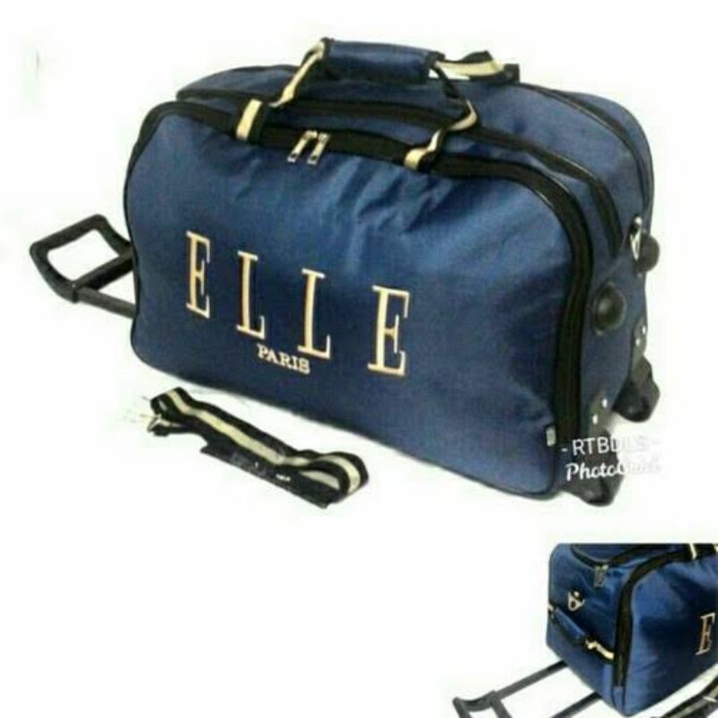 Tas Pakaian Elle Troli Roda 2 # Tas TravelBag Elle Multipungsi # Tas Pakain Roda Jumbo