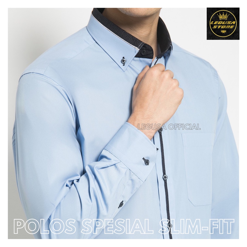 Kemeja Alisan Lengan Panjang Kemeja kantoran Kemeja Formal Pria Alisan SLIM-FIT Original LIST KOMBINASI