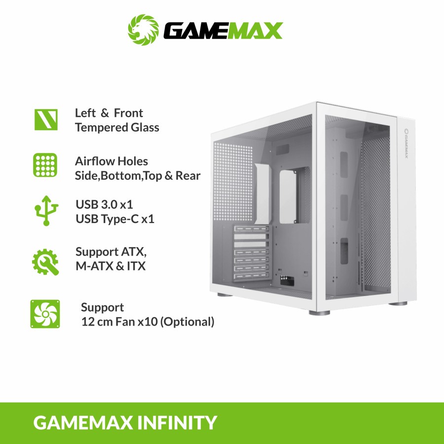 GameMax Infinity ATX Gaming PC Case