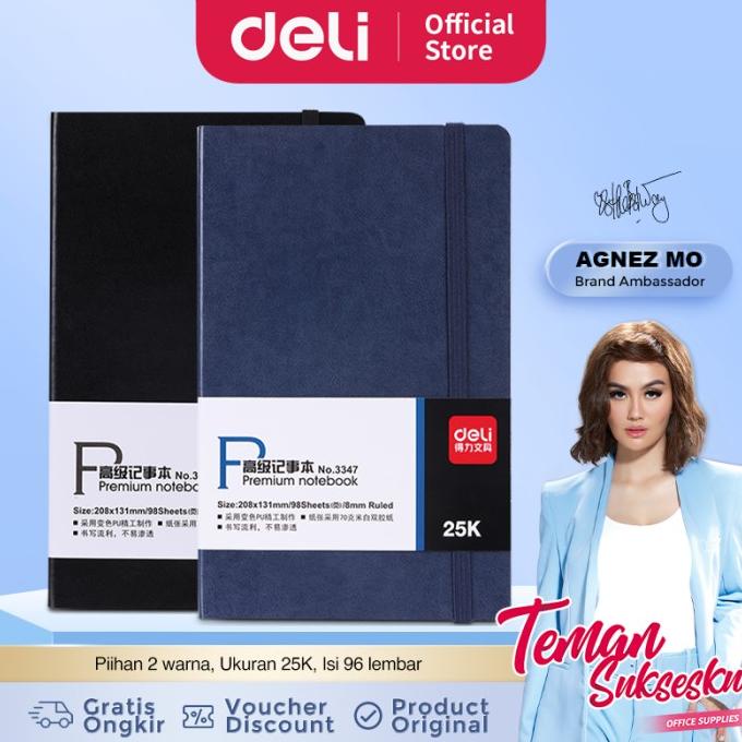 

Deli High Quality Notebook Bahan Kulit 96 Lembar Ukuran 25K 3347