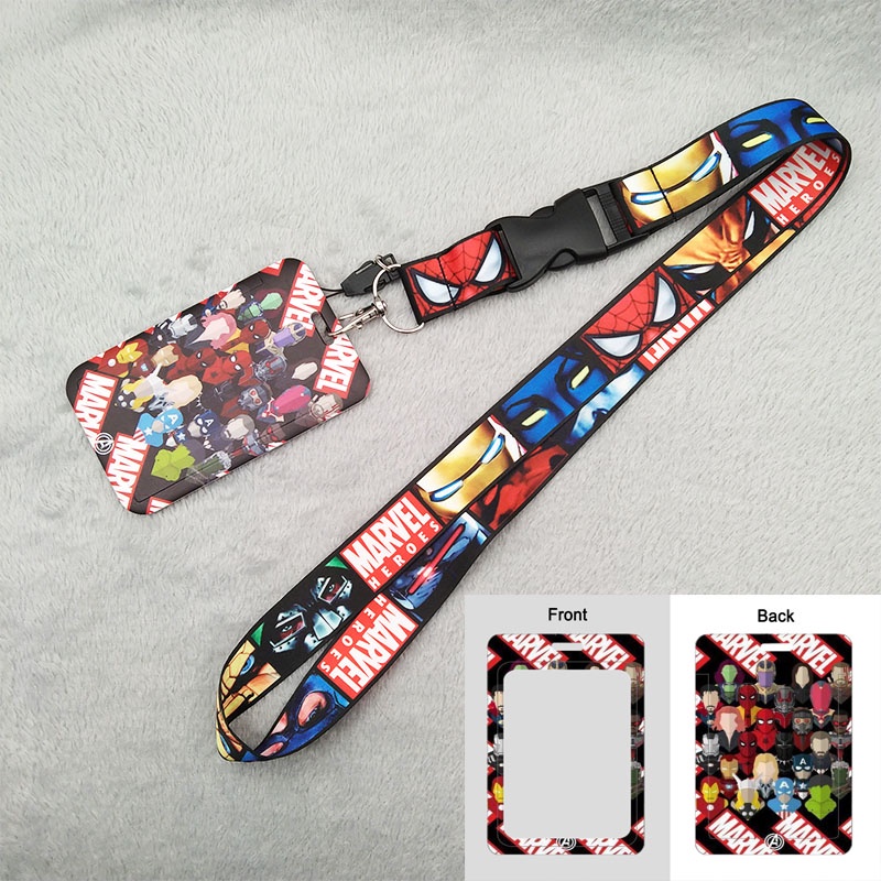 Marvel Tali Leher Card Holder Protector Cocok Untuk Handphone Sling ID Card Sleeve Holder Keychain Anti Hilang Sling Nyaman Dan Tahan Lama