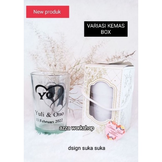 Gelas h10 Bening Sablon Custom