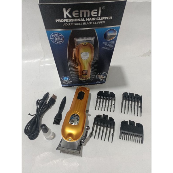 Kemei km802 gold Alat cukur rambut cas mesin potong rambut awet