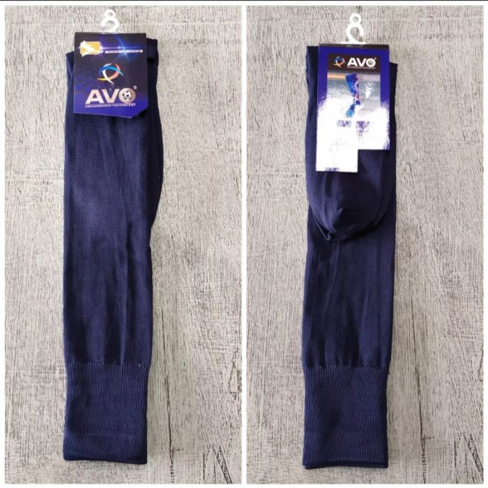 [[TERLARIS]]- Kaos Kaki Bola Futsal Panjang AVO Polyester murah - Biru Navy