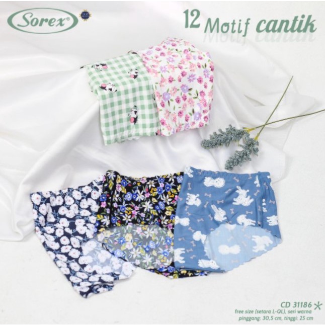 CD Wanita SOREX 31186 Tanpa Jahitan Seamless Tanpa Jahit Motif / Pakaian Dalam Wanita - sckmenwear GROSIR