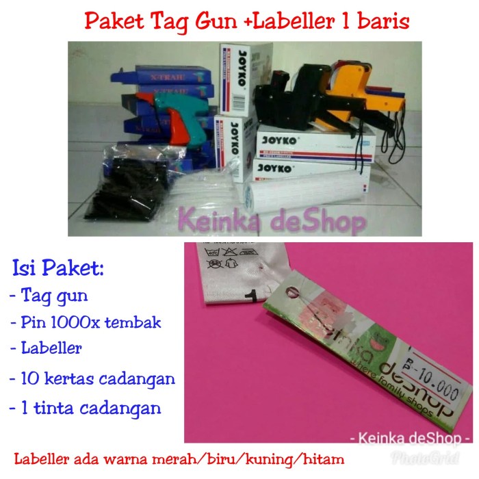 

[[JNT COD]] PAKET alat TEMBAK CETAK bandrol harga merk labeller tag gun ISI murah