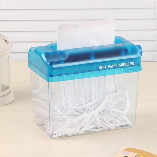 

[[JNT COD]] Penghancur Kertas Manual CD Card Paper Shredder - Biru