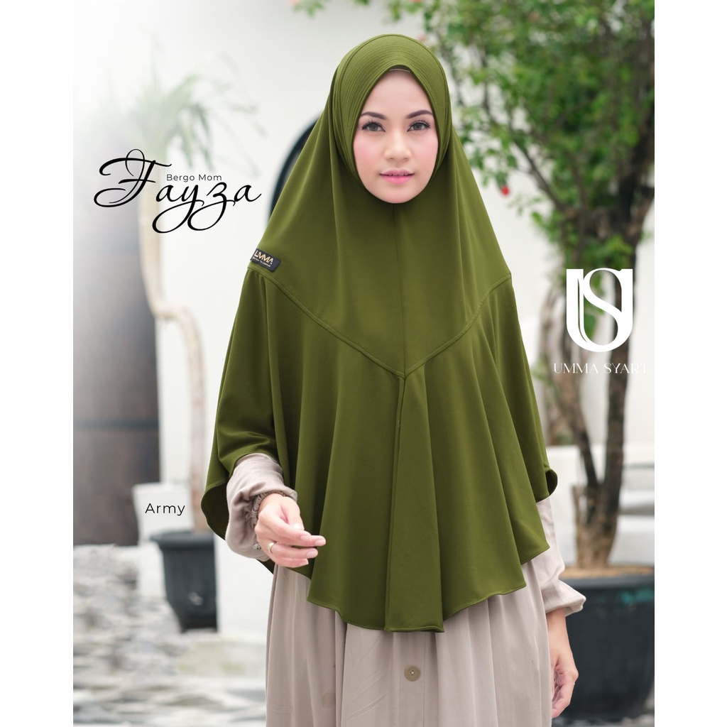 saffashion - Umma Albarizk Bergo Fayza jilbab kerudung hijab bergo instan antem bahan jersey