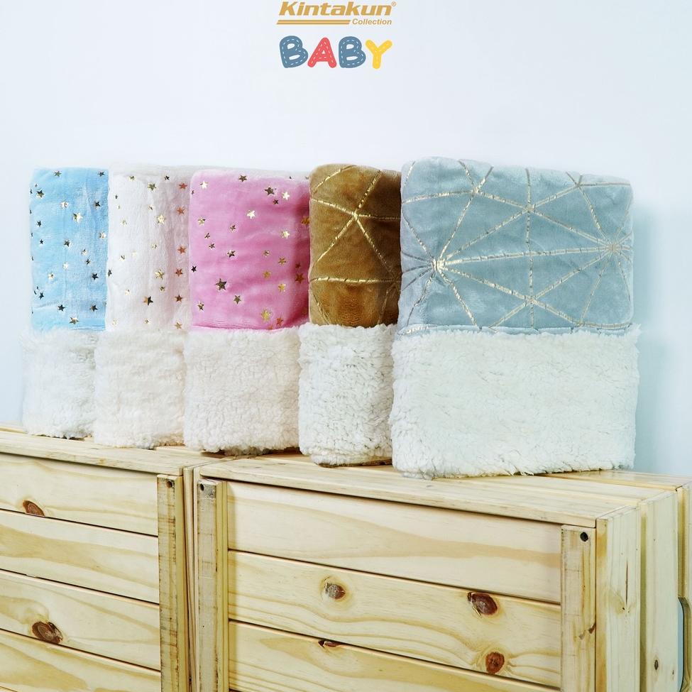 RECOMENDED Kintakun Sherpa Foil Selimut Bayi 76 x 102 cm