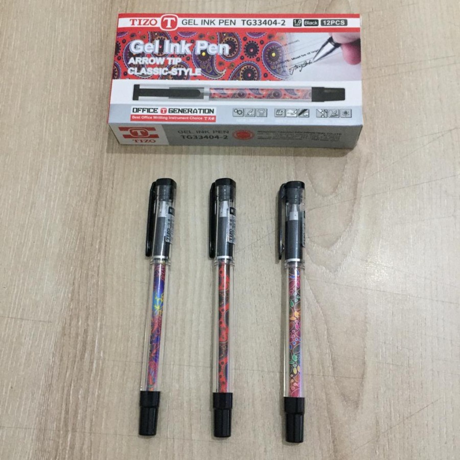 

Bolpen Gel Tizo TG33404-2 Batik Gel Pen Per pcs