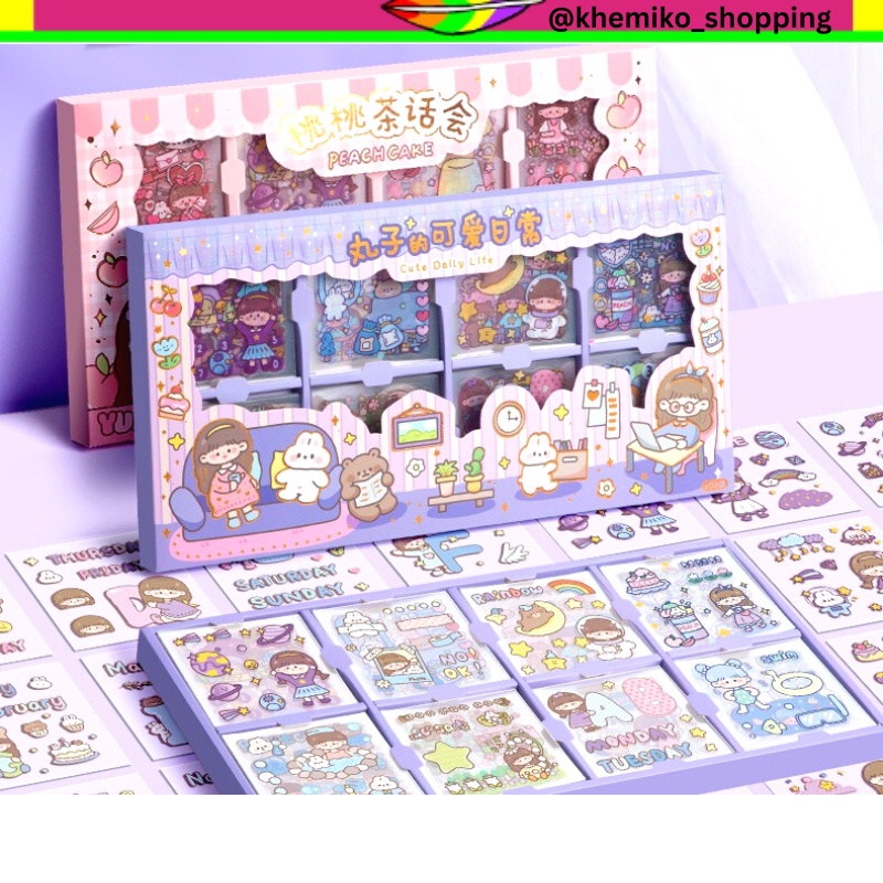 

Isi 200 Lembar Sticker Deco Aesthetic Lucu Momo Stiker Anti Air Tumblr DIY Stiker Motif Kartun Lucu