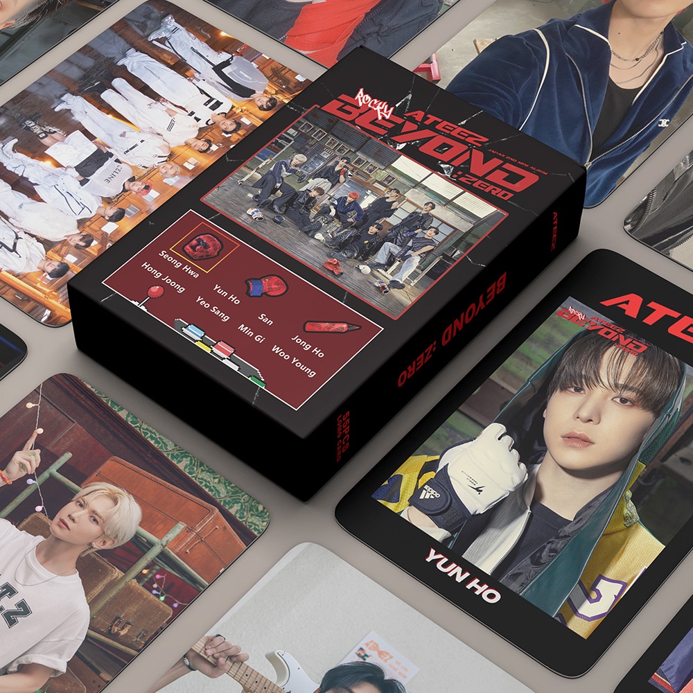 54-55pcs/box ATEEZ Album MOVEMENT BEYOND Photocards ZERO: FEVER Part.3 Series Kartu Lomo Kpop Postcards