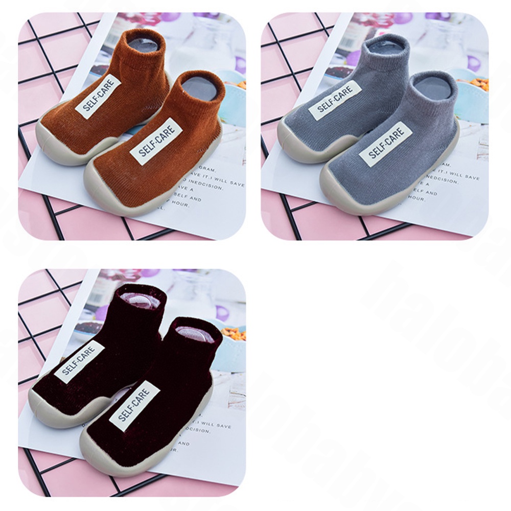 Halobaby Sepatu Bayi Balita Prewalker Sepatu Baby/1 2 Tahun Antislip Alas Karet Kaos Kaki