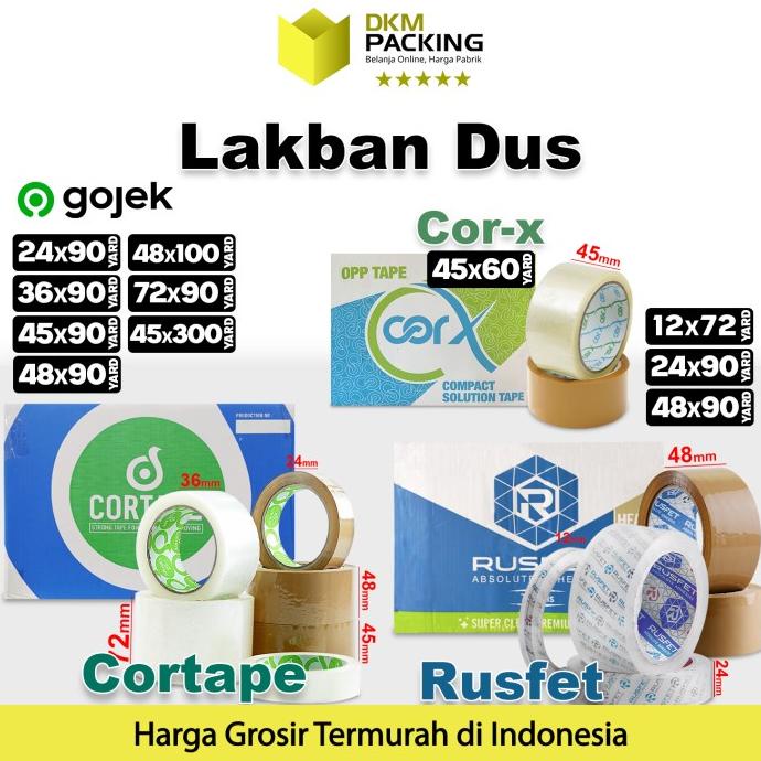 

Lakban Bening Coklat Isolasi Solatip OPP Tape Plakban OJOL / DUS