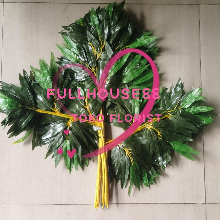 ♡ Daun Artificial / Daun Hias / Daun Plastik / Daun bambu kuning ♫