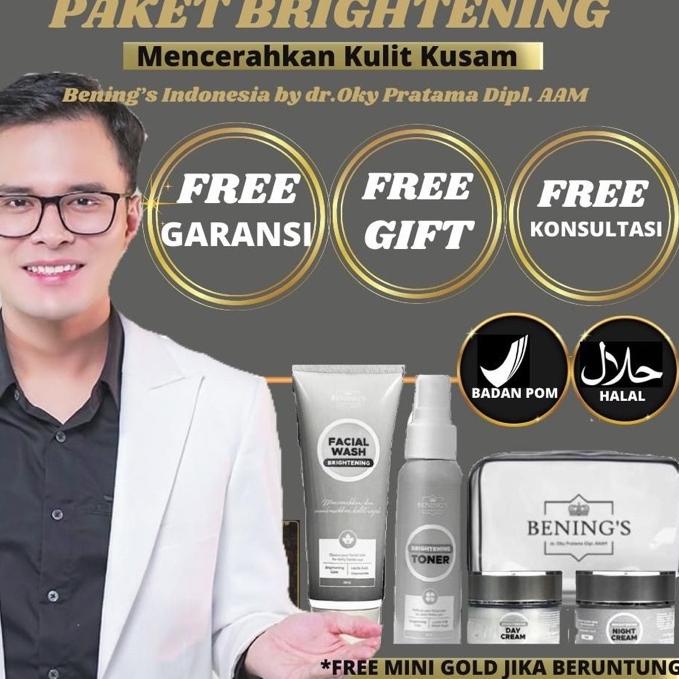 ♥ BENINGS SKINCARE DR OKY PRATAMA PAKET BRIGHTENING BENINGS CLINIC/BENINGSCLINIC PENCERAH GLOWING/BE