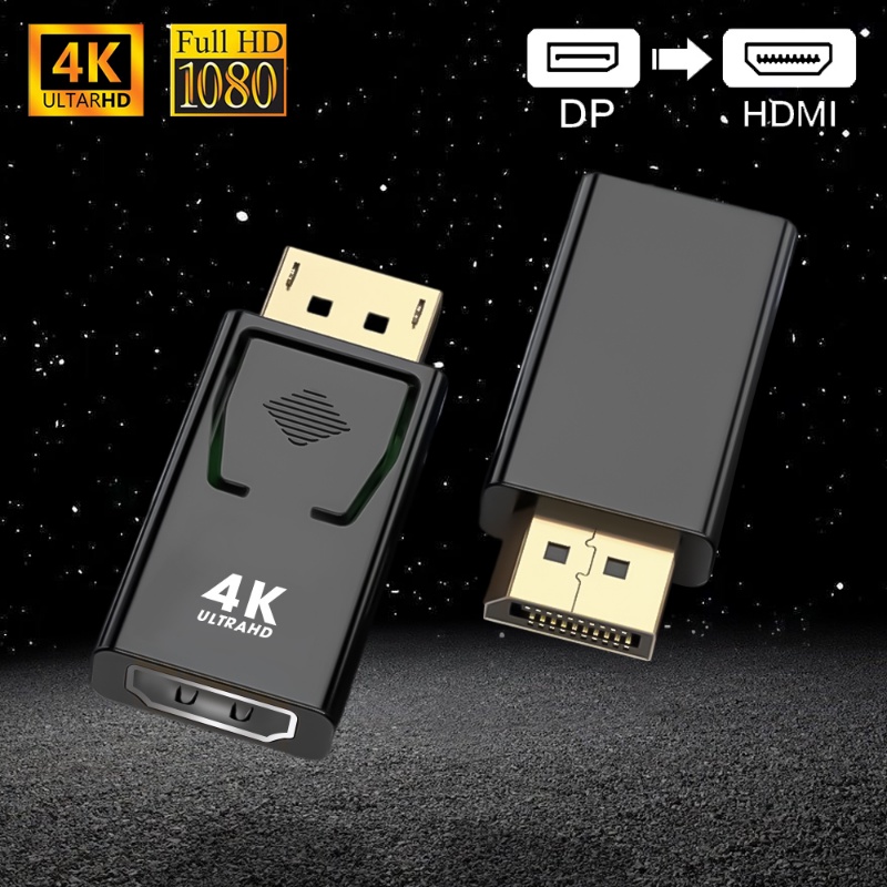 Adaptor DP Ke HDMI/Adapter Kompatibel DP Ke HDMI/1080P/4K HD Video Converter/Untuk Komputer Dan Televisi Dan Proyektor Aksesoris Komputer