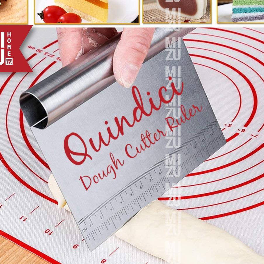 

Id3z3Yn QUINDICI Ruler Dough Cutter Knife Pemotong Adonan Kue Penggaris Stainless Steel 430 Scraper Chopper