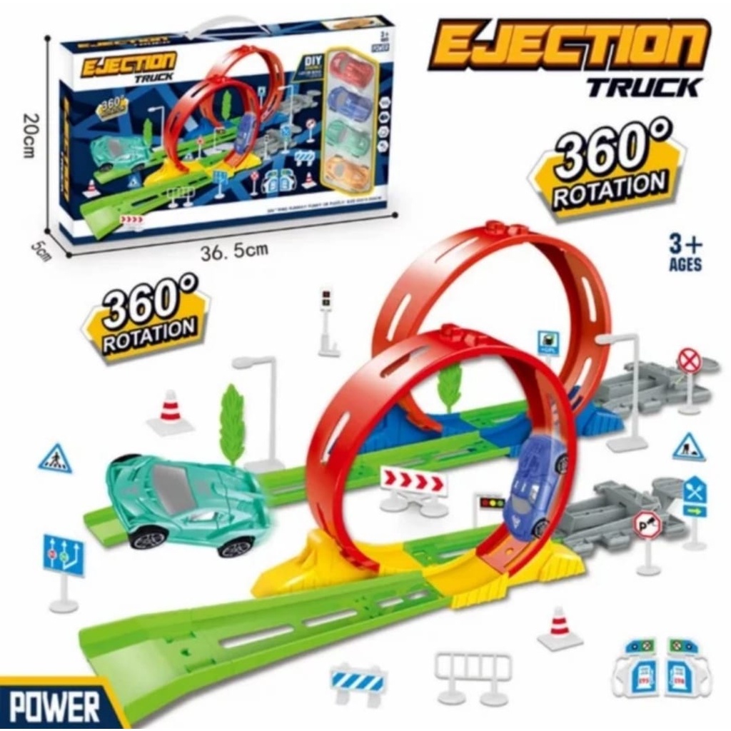 Mainan Anak DIY Ejection Truck 360 - DIY turn Assemble