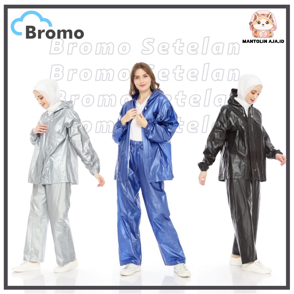 Jas Hujan Pria Mantel Hujan Bromo Original Jas Hujan Wanita Unisex Bahan 100% Waterproof