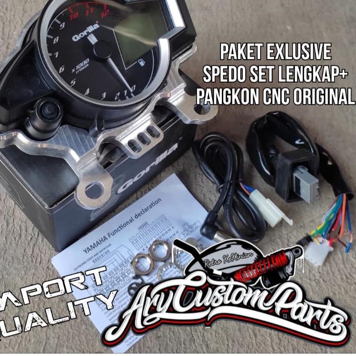 Ready Stock.. Speedometer digital rpm bensin spido bulat vixion cb100 rx king japstyle caferacer scr