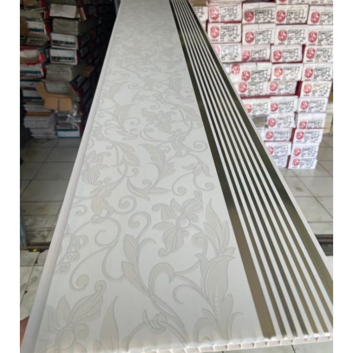 plafon PVC motif putih