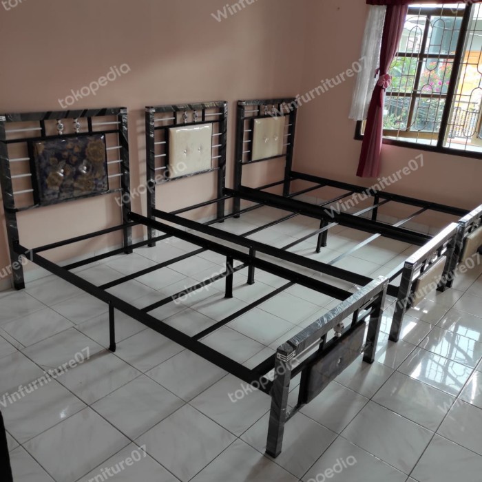 Terlaris Ranjang Besi Minimalis Uk 100X200 Cm