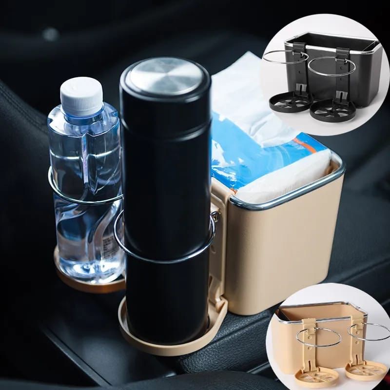 2 in 1 Kotak tisu mobil Sandaran Tangan MultiFungsi Penyimpanan Barang (HOKKY ACC)