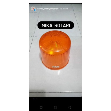 TUTUP LAMPU ROTARI BULAT / MIKA LAMPU ROTARI BESAR / COVER MIKA / LAMPU ROTARI / LAMPU ORANGE